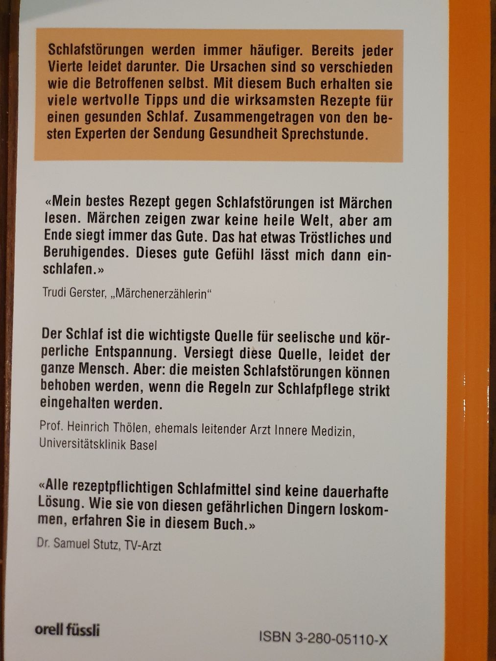 Bücher: 3 Bücher zum Thema Schlaf- plus CD – Gebraucht aus Zürich von Philotimo 1