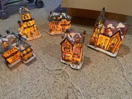 Weihnachtsdorf Häuser Set beleuchtet gebraucht