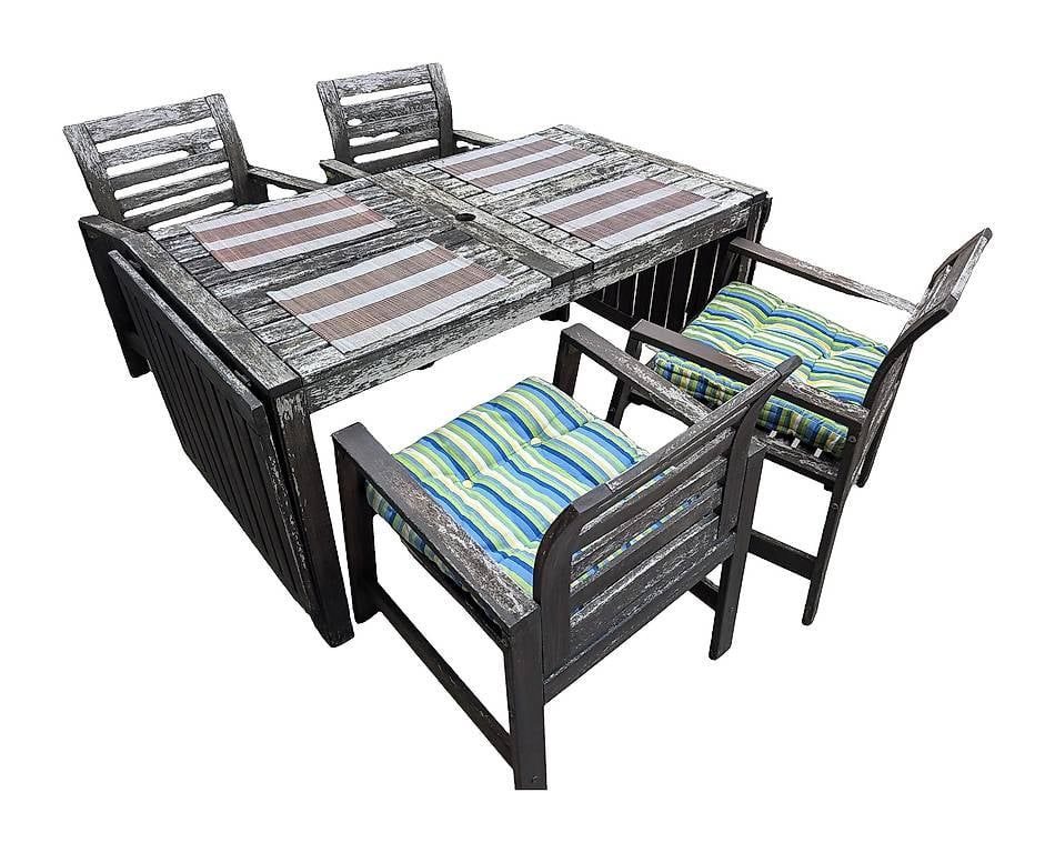 Set di tavolo e panche: IKEA ÄPPLARÖ Gartenmöbel-Set Tisch + 4 Stühle gratis – Usato da Zug venduto da randensalatistgesund