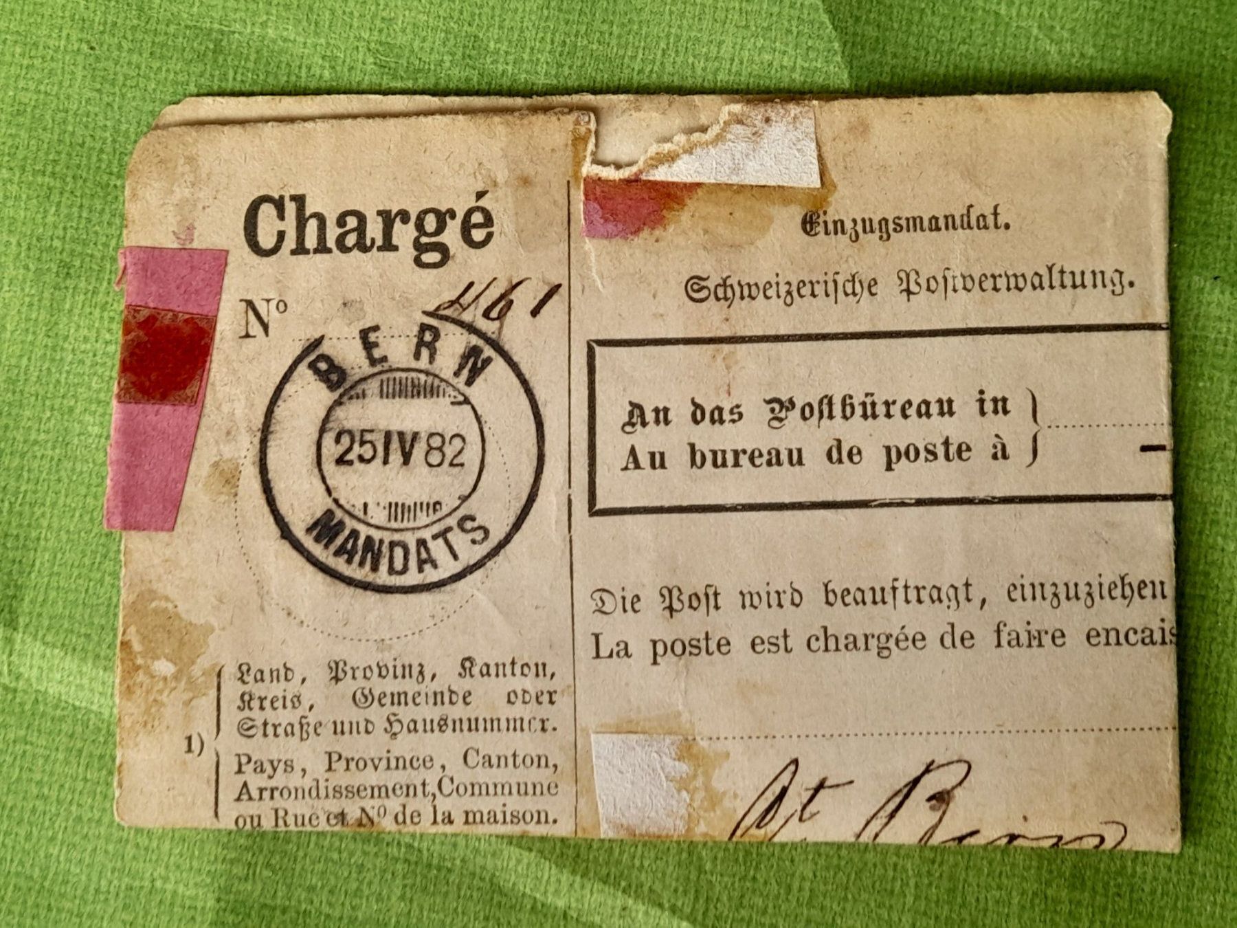 Tutti i francobolli: PTT Charge Postformular/Einzugsmandat(Brienz) – Usato da Aeschi b.Spiez venduto da 52__yhr6 8