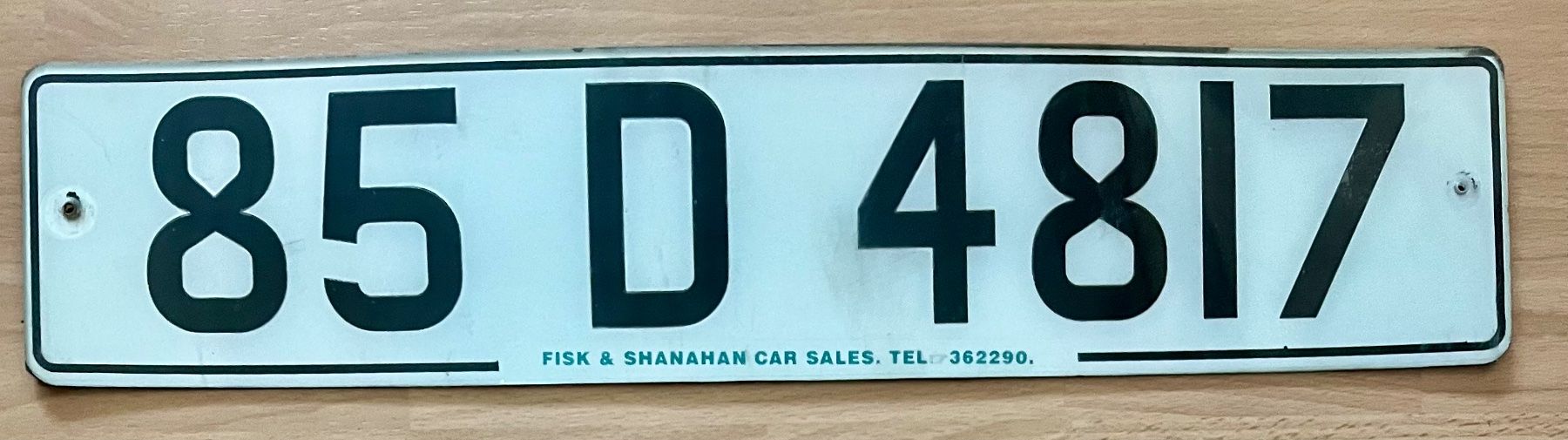 Insegne: Irland - Dublin Nummernschild 85 D 4817 – Usato da Wolfhalden venduto da 19651979