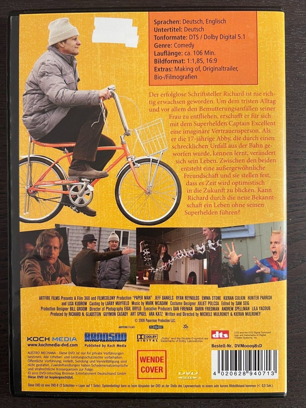 Tutti i DVDs: Paper Man – Usato da Zürich venduto da FilmFreunde 1