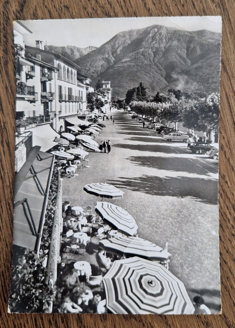Ansichtskarten: Ascona Piazza Grande 50iger Jahre – Gebraucht aus Ebikon von Donar50