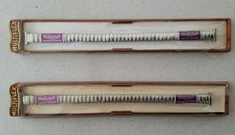 2 Stück Uhrenband MULTIFLEX silberfarbig (Bandanstoss:10 mm)