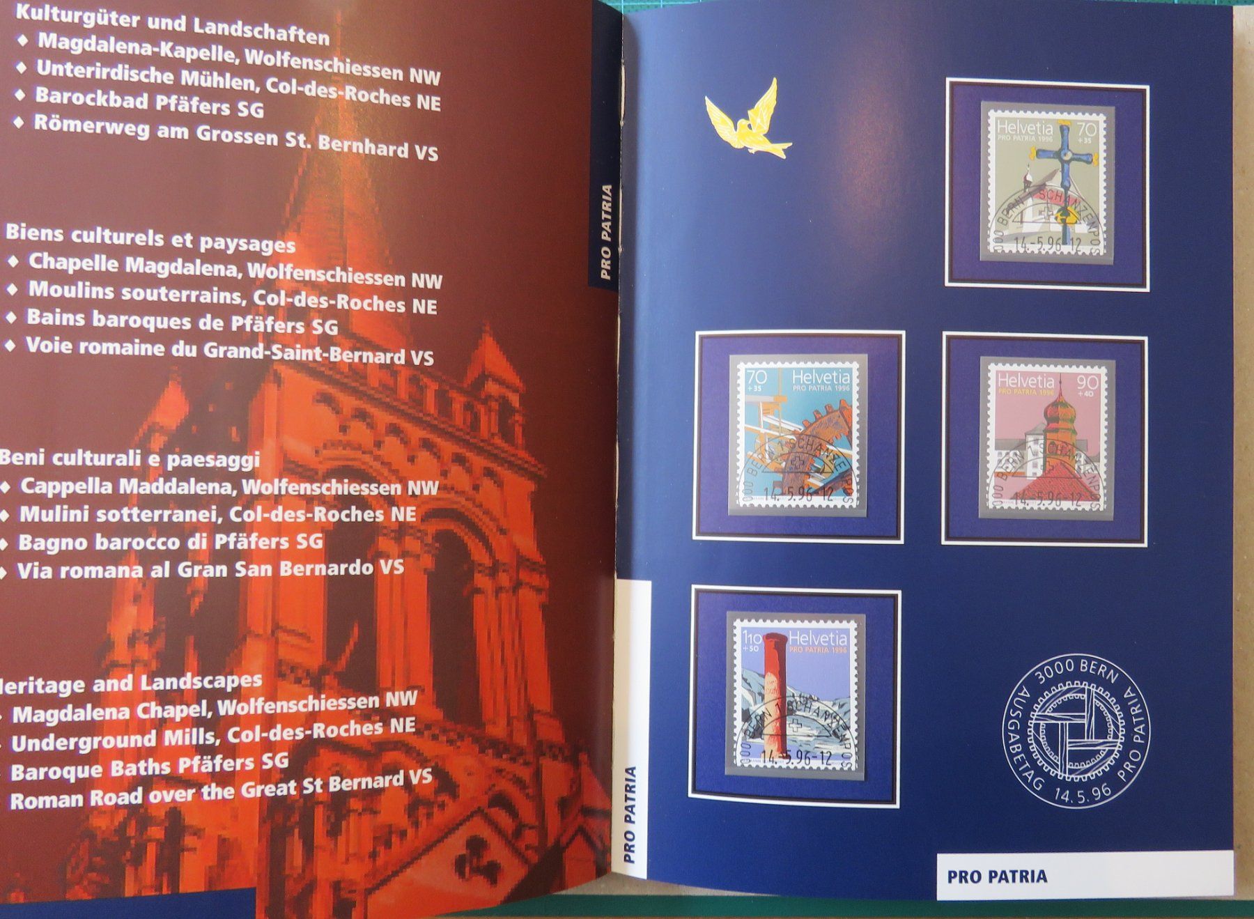 Tutti i francobolli: 1996 Jahrbuch PTT gestempelt – Usato da Kreuzlingen venduto da Koi4 3