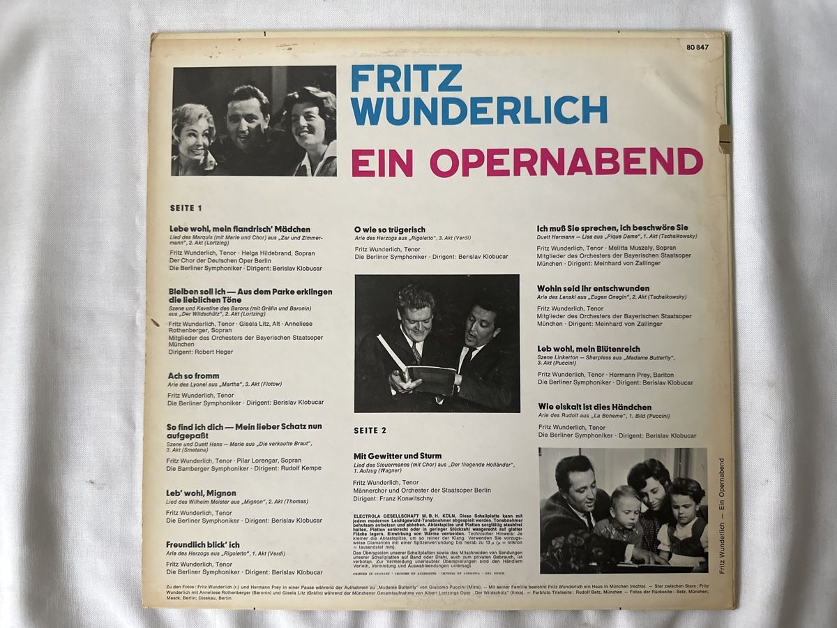 Schallplatten: Fritz Wunderlich - Ein Opernabend (LP) – Gebraucht aus Zürich von Chaeffeler 1