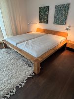 💥Grosses Massivholz Doppel-Bett aus Eiche 2.37x2.25m