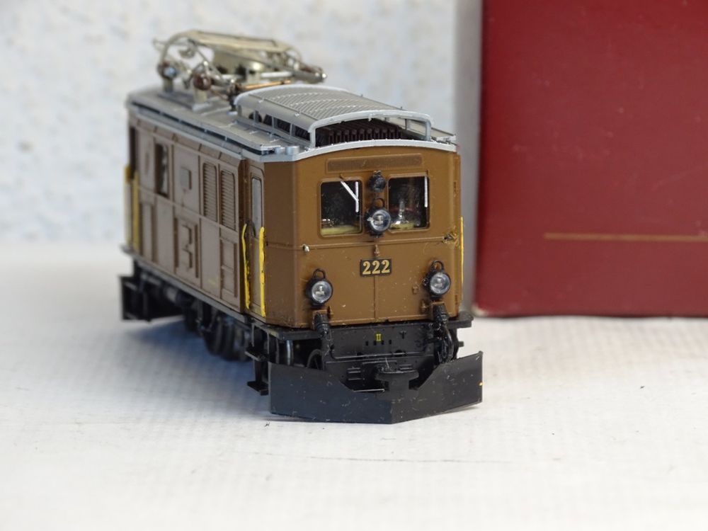 Bemo Modelleisenbahnen: Bemo 1256 122 RhB Elektrolok Ge2/4 222, Braun, H0m, OVP – Gebraucht aus Wohlen AG von Ex-Naruemon1964 5