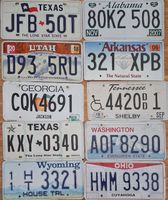 Lot 10 Plaques immatriculations US