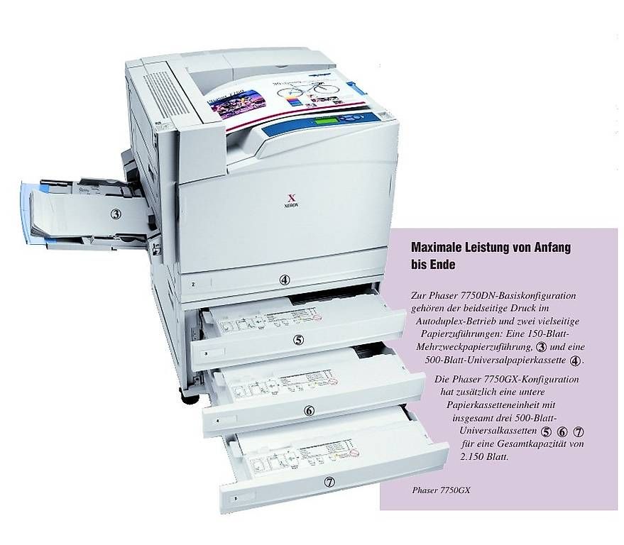 Xerox Drucker: Xerox Phaser 7750 Farblaserdrucker A3 – Gebraucht aus Uster von Carum 2