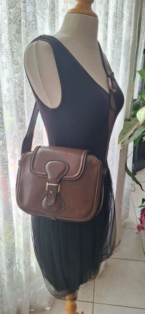 Sac vintage brun foncé