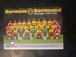 BVB - Mannschaft Autogrammkarte 1989/1990