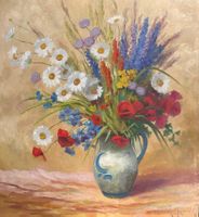 R. Magewirth, Ölgemälde, Blumen Stillleben (70x64cm) ABHOLEN