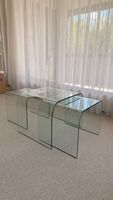 Glas-Satztische, Design, 3er Set, sehr guter Zustand