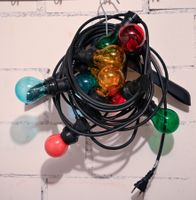 Bunte Lichterkette / Partylicht für Aussen / Garten / Balkon
