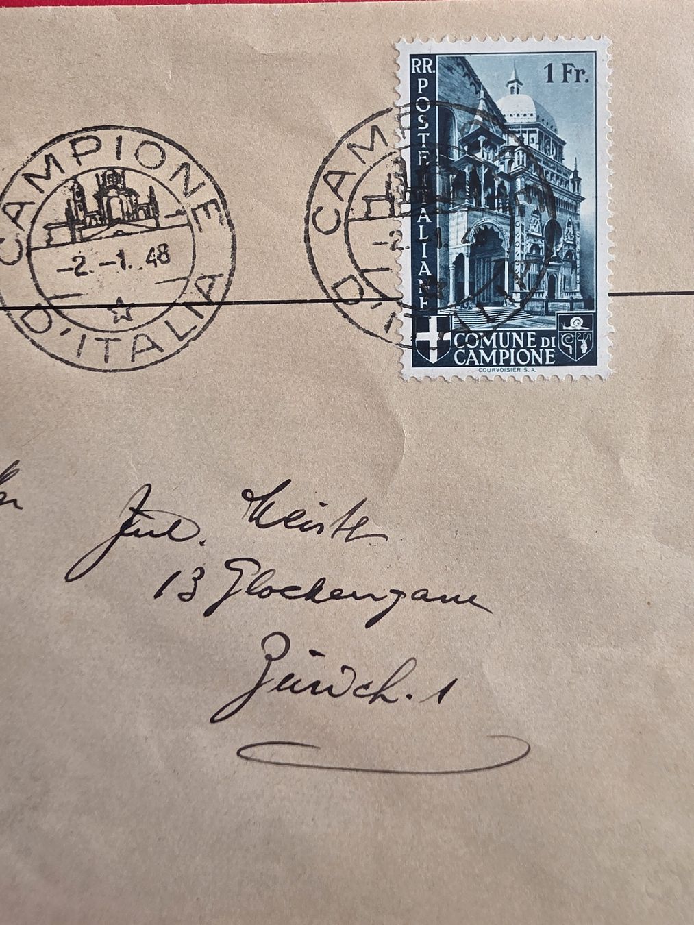 Tutti i francobolli: CAMPIONE Briefmarken -Brief – Usato da Bern venduto da Kocholo 6