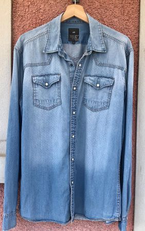 WE Fashion, Denim BLUE RIDGE, Hemdjacke , blue wash, XL