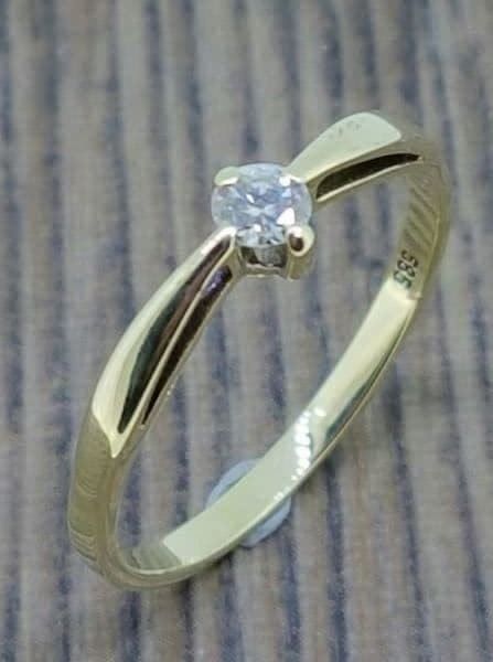 Bagues: Brillant - Solitär-Ring Gelbgold – Neuf (Voir description) à Unterägeri par Altgoldschmuck 1