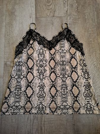 AMISU Damen Top Schlangenmuster Gr. L 