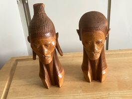 2 Holzfiguren,Afrikanisches Pärchen