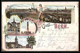 Litho Bern, Kirchenfeldbrücke u. histor