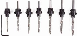 7 x Bohrer mit Tiefenanschlag    3- 6mm