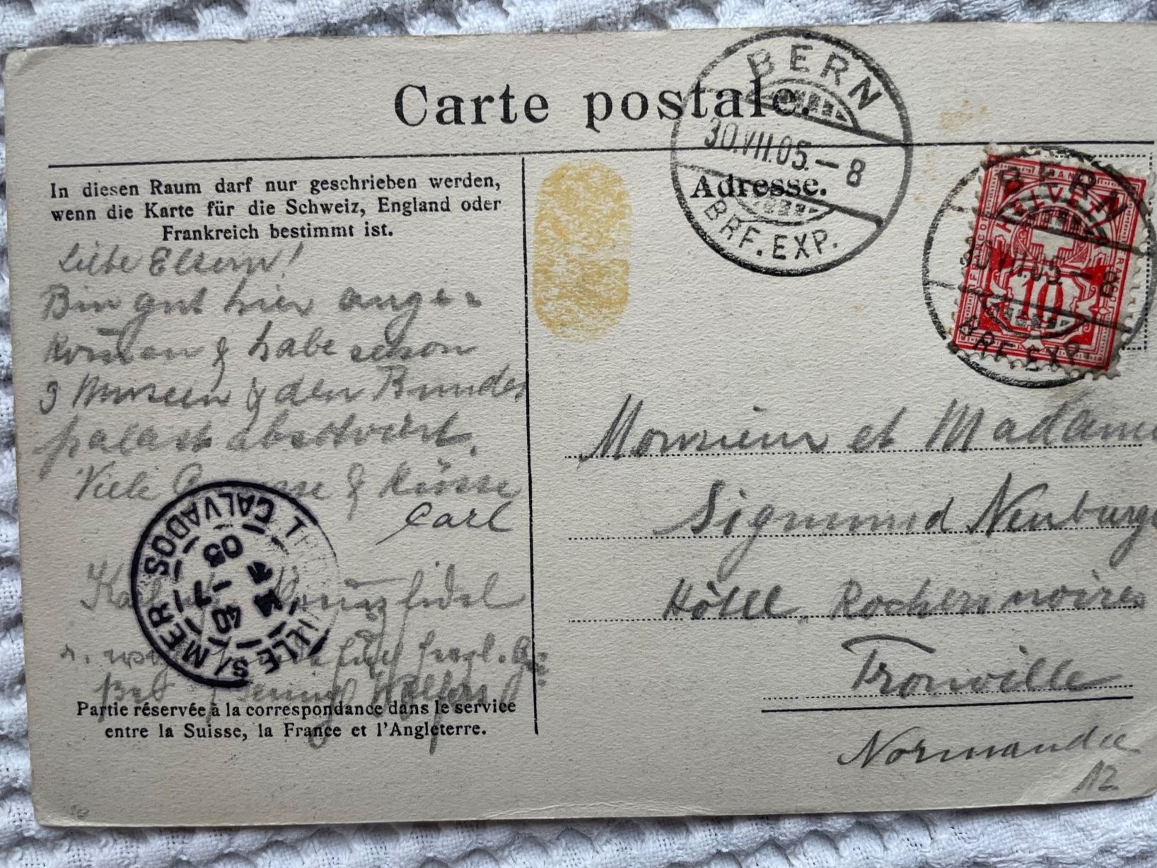 Cartoline postali: Antike Postkarte, Stadt Bern 1905 – Usato da Winterthur venduto da Myrtillus 1