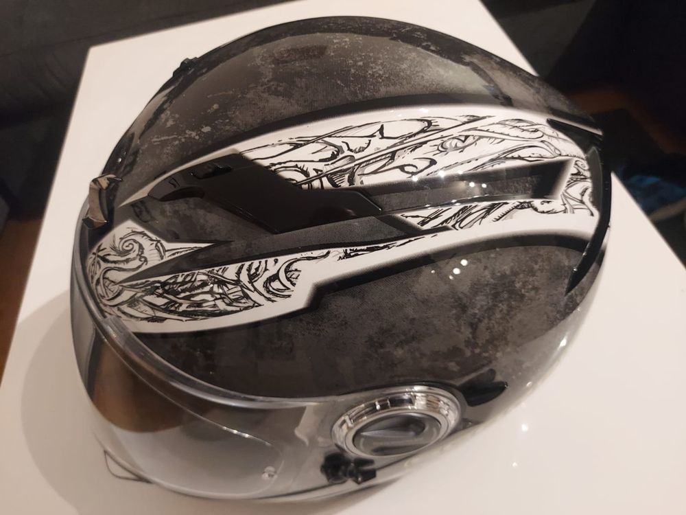 Casques & visières: Marmormustert Scorpion Exo Helm, Grösse M (58) – Neuf (Voir description) à Naters par Bolo 5