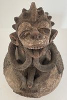 XXL feines anikes Mangbetu Terracotta Gefäss Kongo 35 cm