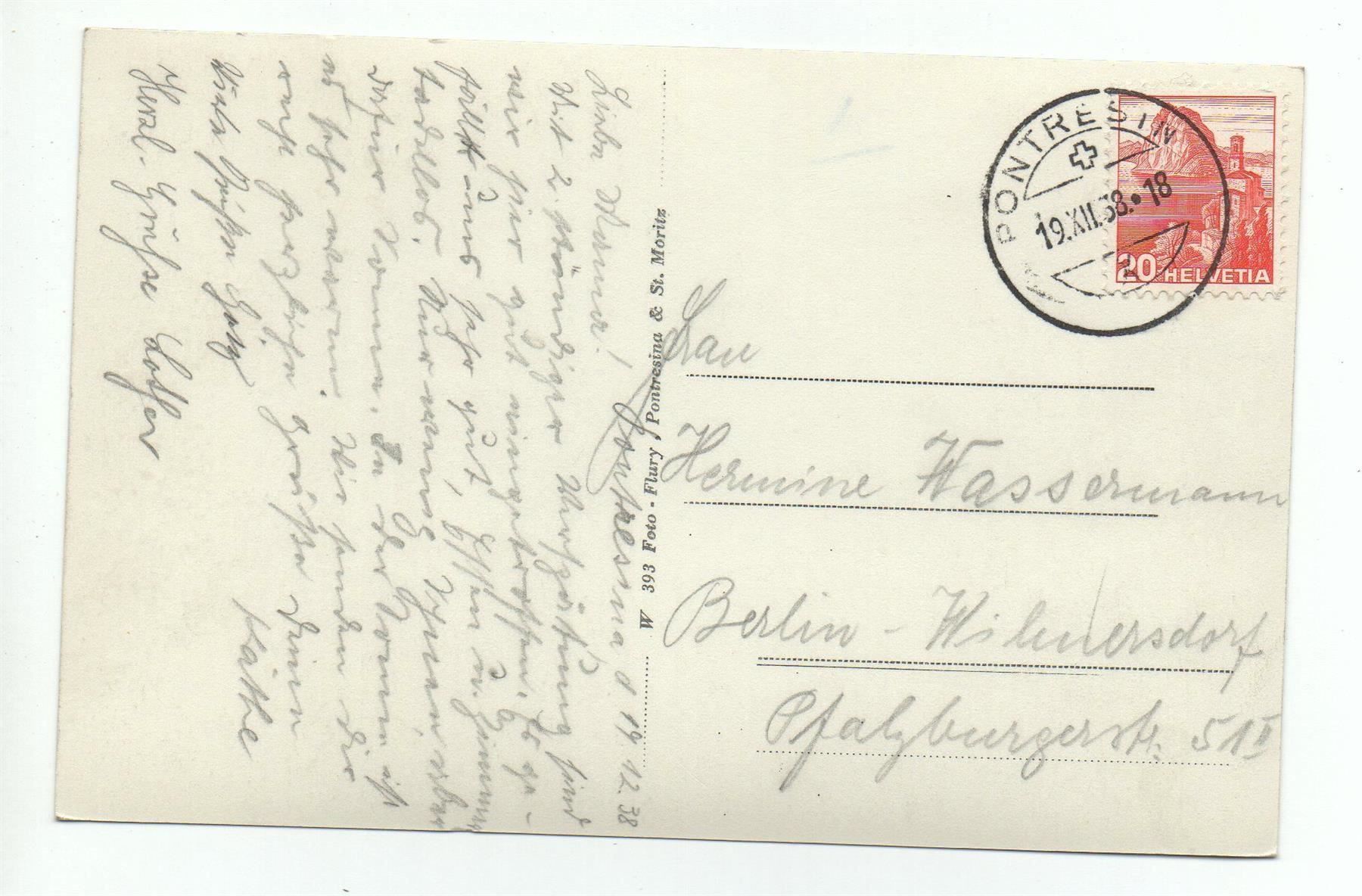 Cartoline postali: PONTRESINA mit Cresta-Mora – Usato da Jona venduto da philajona 1