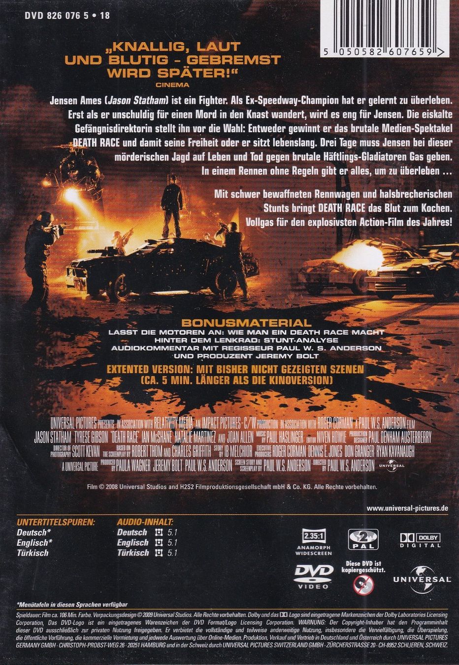 Alle DVDs: DVD ab Fr. 1.--, Death Race – Gebraucht aus Lausen von Mondeo10628 1