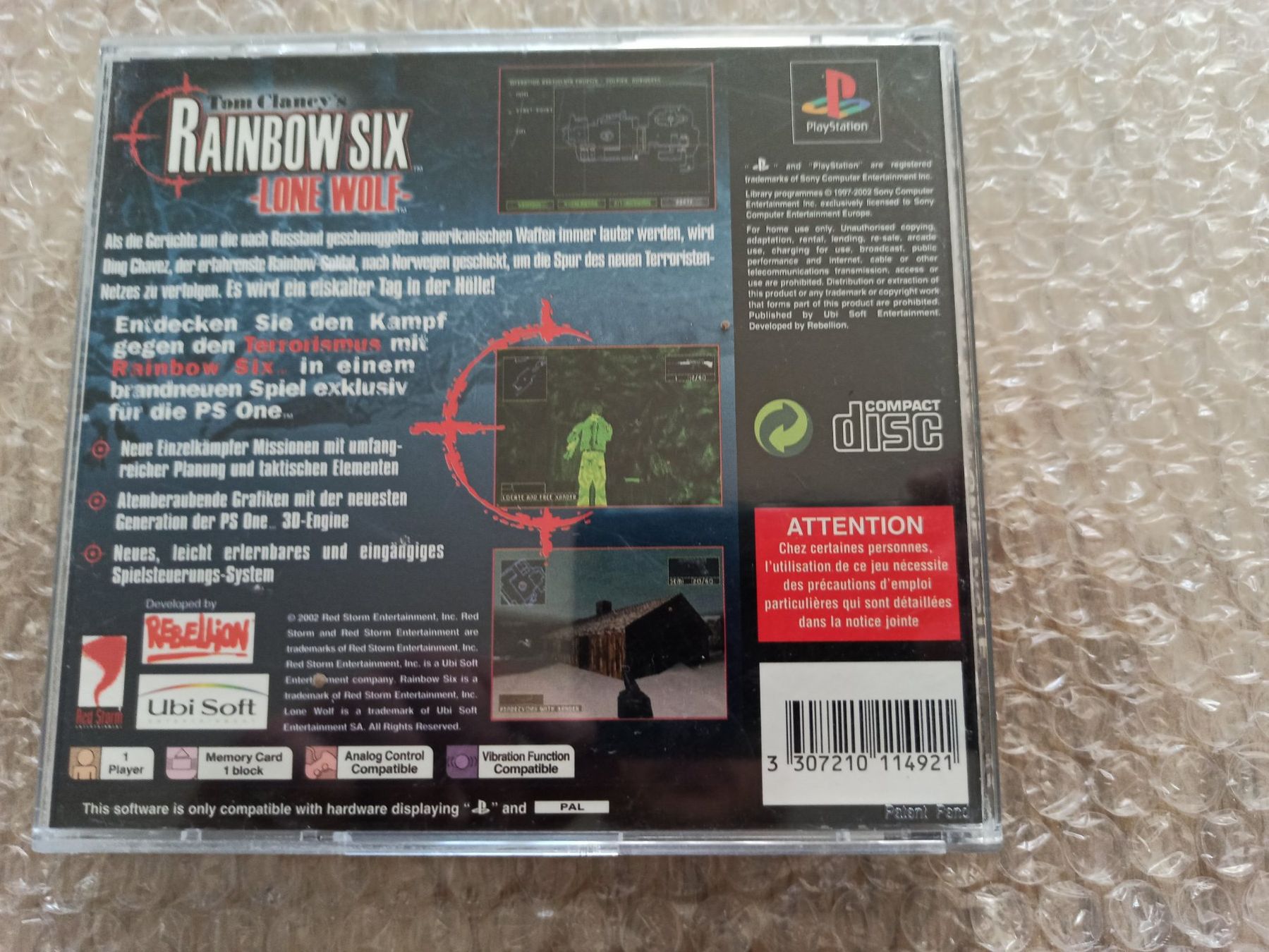 Spiele: Tom Clancy's Rainbow Six Lone Wolf PS1 – Gebraucht aus Oberweningen von mar_87mx 1