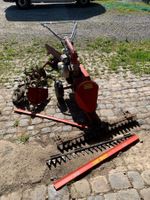 Balkenmäher mit Gartenhacke und Schneepflug