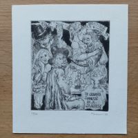Exlibris David Bekker - Original Radierung signiert