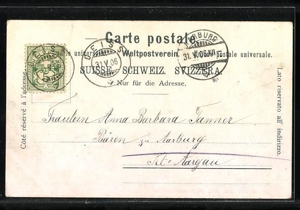 Cartoline postali: Appenzellerland, Dame mit Stickrahmen, T – Usato da Berlin venduto da bartko-reher 1