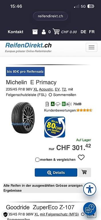 Pneus & Roues: Sommerreifen Michelin Tesla – D'occasion à Oberhof par Janis33 4