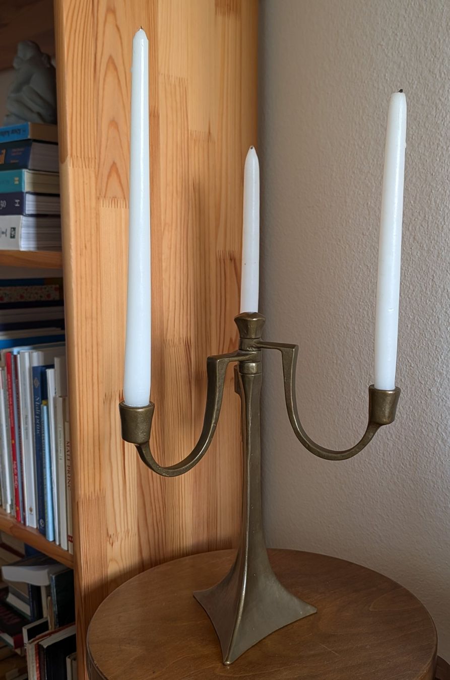 Portacandele: Messing-Kerzenleuchter im Jugendstil - Michael Harjes – Usato da Luzern venduto da mac_qh8h 1