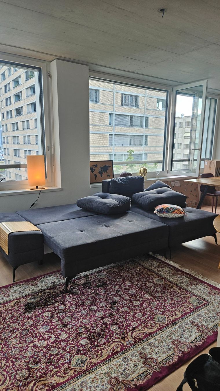 Sofas: Ecksofa /Bettsofa dunkelgrau mit Ottomane – D'occasion à Zürich par oCENKo 1