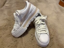 Puma Plateau Sneaker, Weiss, Gr. 37,5 Top Zustand!