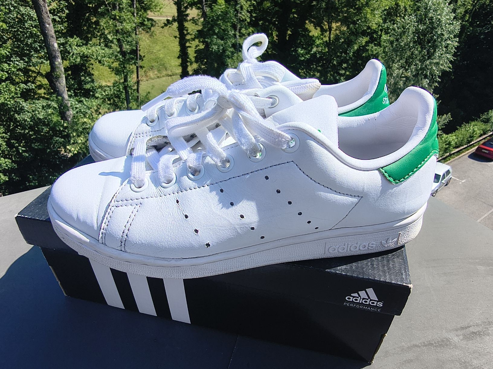 Adidas Scarpe da uomo: Adidas Stan Smith blanc et vert 37 1/3 – Usato da Genève venduto da Brachiopode 4