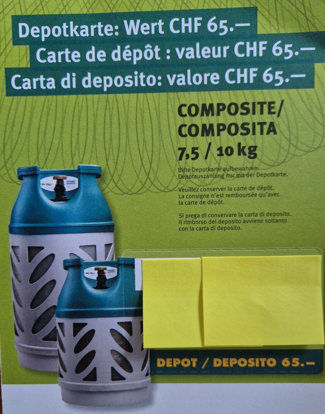 Bons: Carte de dépôt Vitogaz – Neuf avec emballage d'origine à Grandson par Zorg