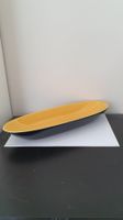 Rössler? Schale oval schwarz gelb 35 cm / gemarkt 4634