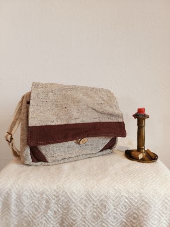 Schicke Handtasche Umhängetasche Beutel aus Hanf
