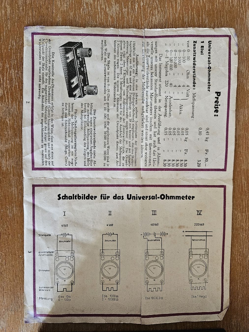 Messen: analoges Ohmmeter – Gebraucht aus Sursee von ren_9mcp 2