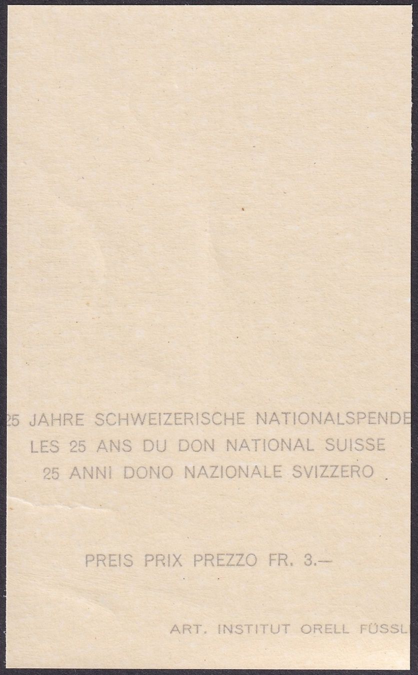 Tutti i francobolli: 1943, W12+13 Block-Ausschnitt ** postfrisch, Kat: 90.- – Usato da Sursee venduto da Luzernerraute 1