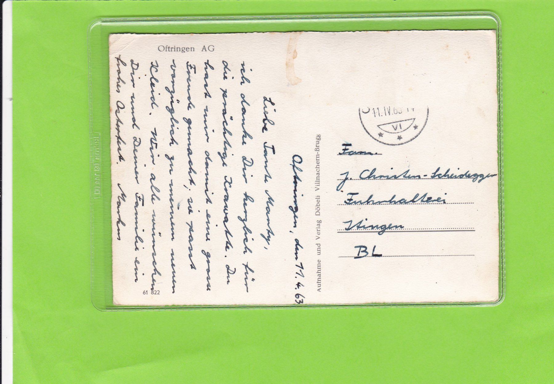 Cartoline postali: Flugaufnahme Oftringen AG – Usato da St. Peterzell venduto da neckertal 1
