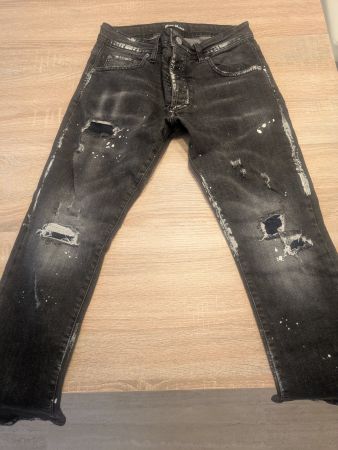 Black Palms / Black Distressed Jeans – Black – Size 29/43