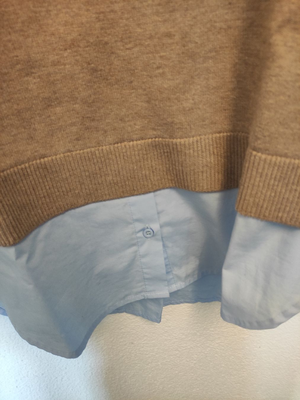 Mango Maglioni & Felpe: Pullover MNG Mango, beige mit Hemd-Einsatz Gr. XS  – Usato da Schliern b. Köniz venduto da Pecannut 3