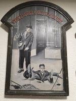 Original Stan Laurel & Oliver Hardy Bild, Holz