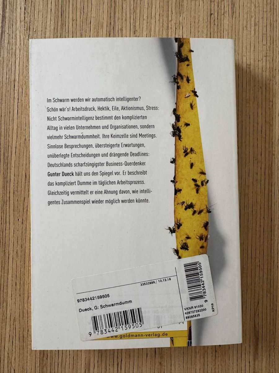 Bücher: Schwarmdumm von Gunter Dück NEU – Neu (gemäss Beschreibung) aus Zürich von Schmusnik 1